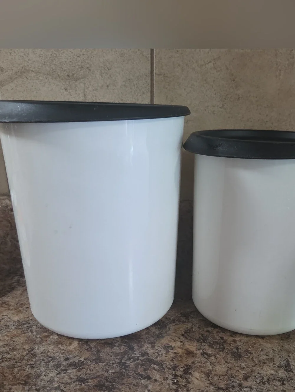 Tupperware One Touch Reminder canister Set of 2